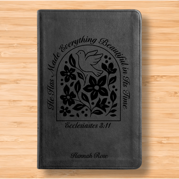 ESV Black Standard Size Thinline Holy Bible Large Print | Ecclesiastes 3:11 - Shepherds Shelf