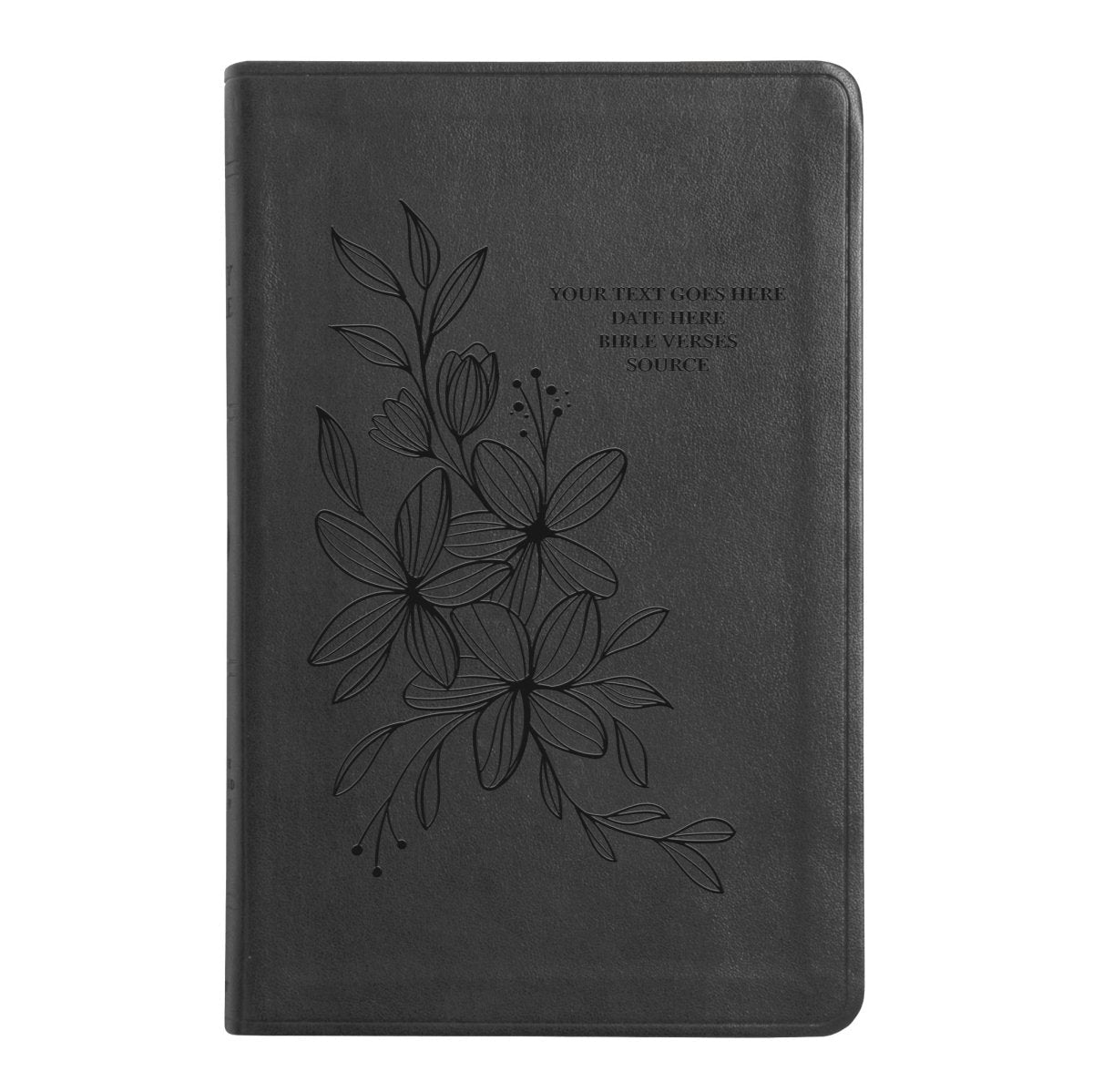 ESV Black Standard Size Thinline Holy Bible Large Print | Floral Collection 1 - Shepherds Shelf