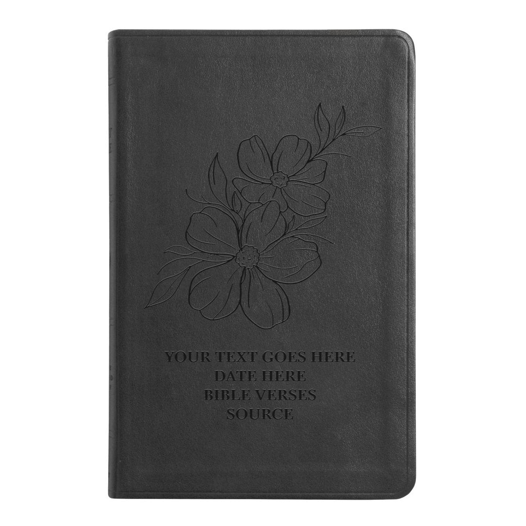 ESV Black Standard Size Thinline Holy Bible Large Print | Floral Collection 1 - Shepherds Shelf