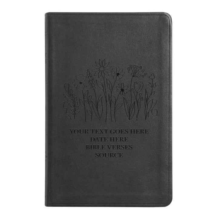 ESV Black Standard Size Thinline Holy Bible Large Print | Floral Collection 1 - Shepherds Shelf