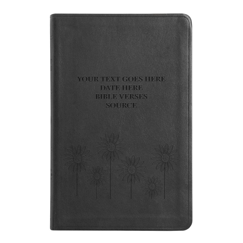 ESV Black Standard Size Thinline Holy Bible Large Print | Floral Collection 1