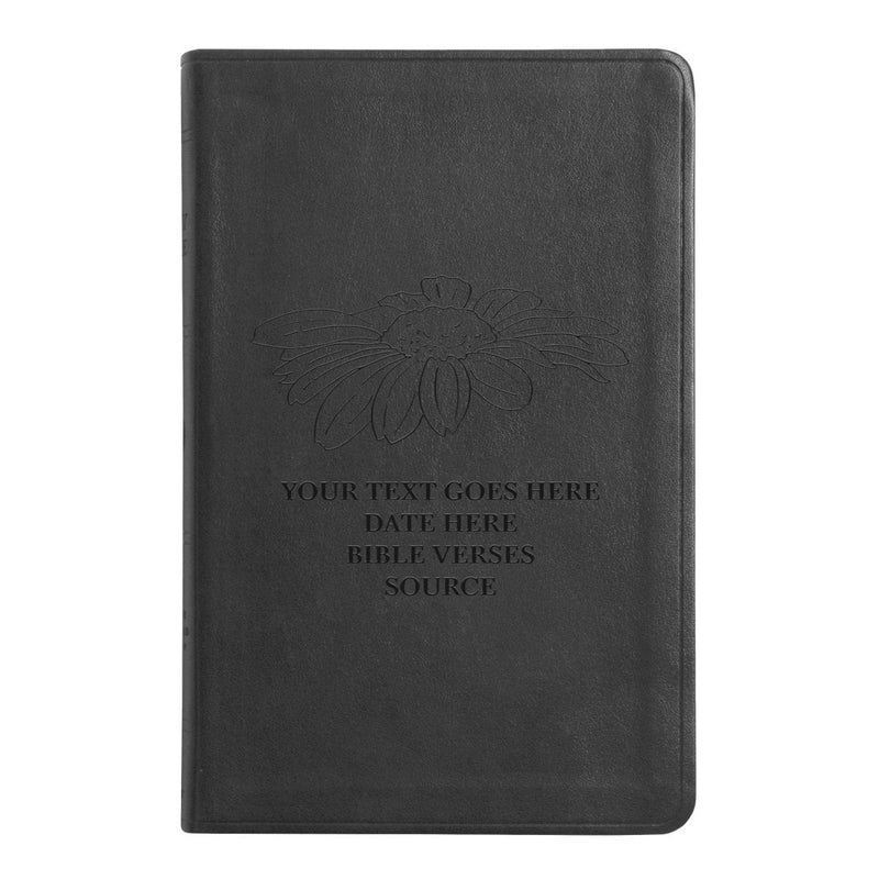ESV Black Standard Size Thinline Holy Bible Large Print | Floral Collection 1