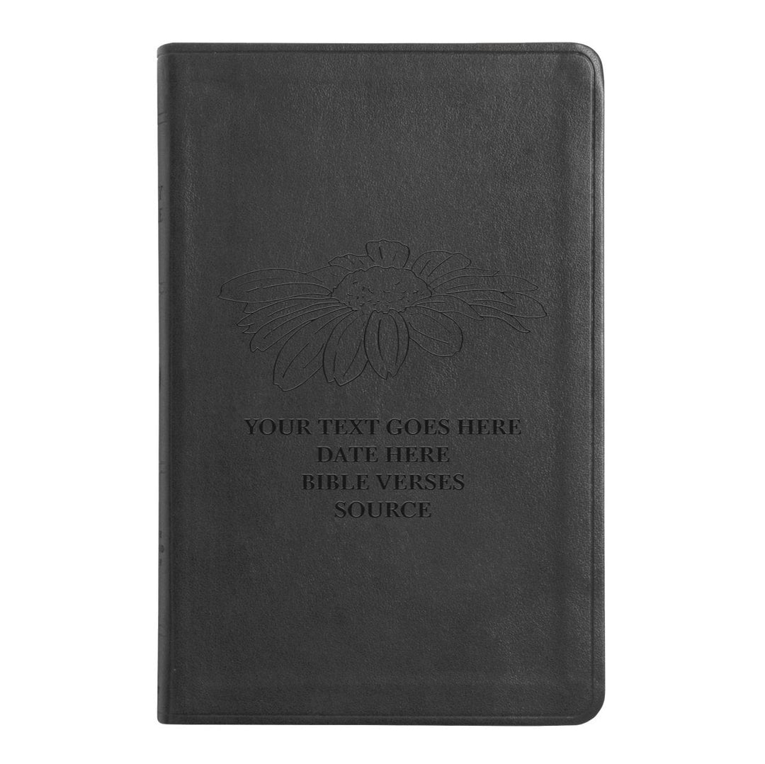 ESV Black Standard Size Thinline Holy Bible Large Print | Floral Collection 1 - Shepherds Shelf