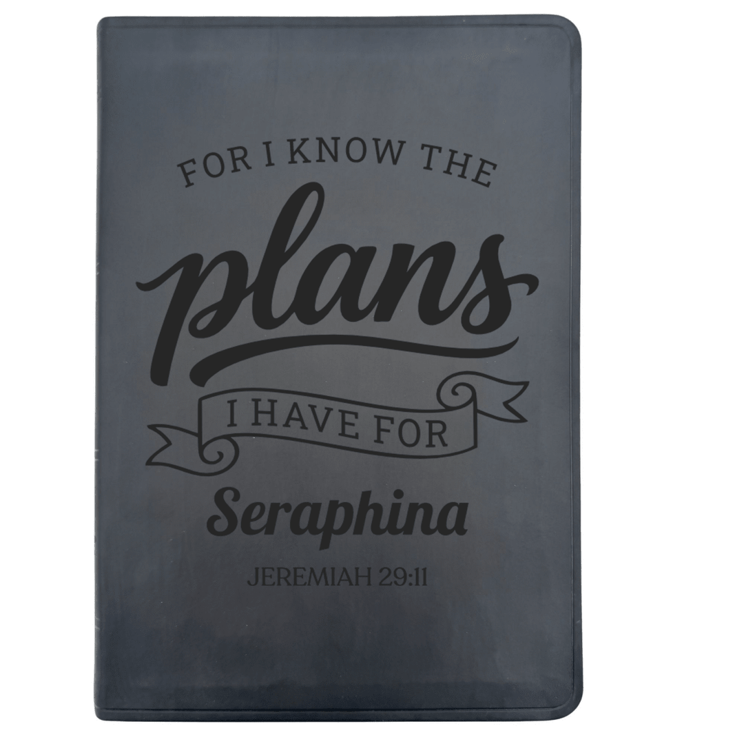 ESV Black Standard Size Thinline Holy Bible Large Print | Live - in - scripture Within Jeremiah 29:11 - Shepherds Shelf