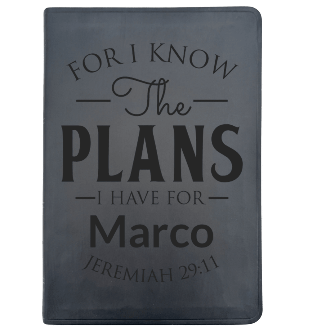 ESV Black Standard Size Thinline Holy Bible Large Print | Live - in - scripture Within Jeremiah 29:11 - Shepherds Shelf