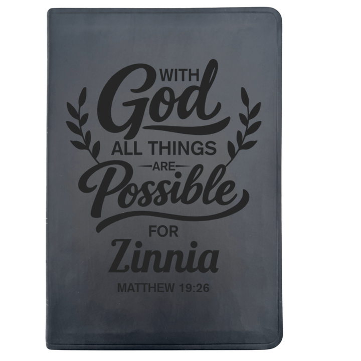 ESV Black Standard Size Thinline Holy Bible Large Print | Live - in - scripture Within Matthew 19:26 - Shepherds Shelf
