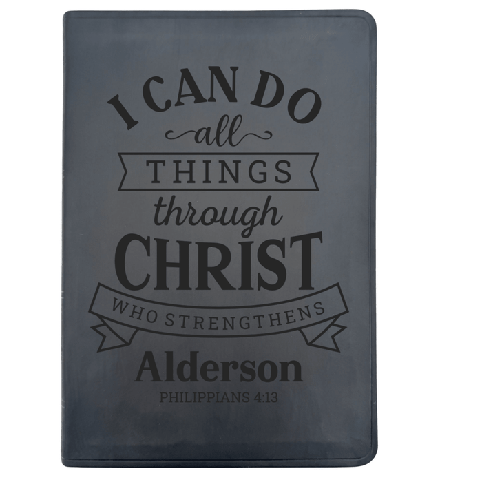 ESV Black Standard Size Thinline Holy Bible Large Print | Live-in-scripture Within Philippians 4:13