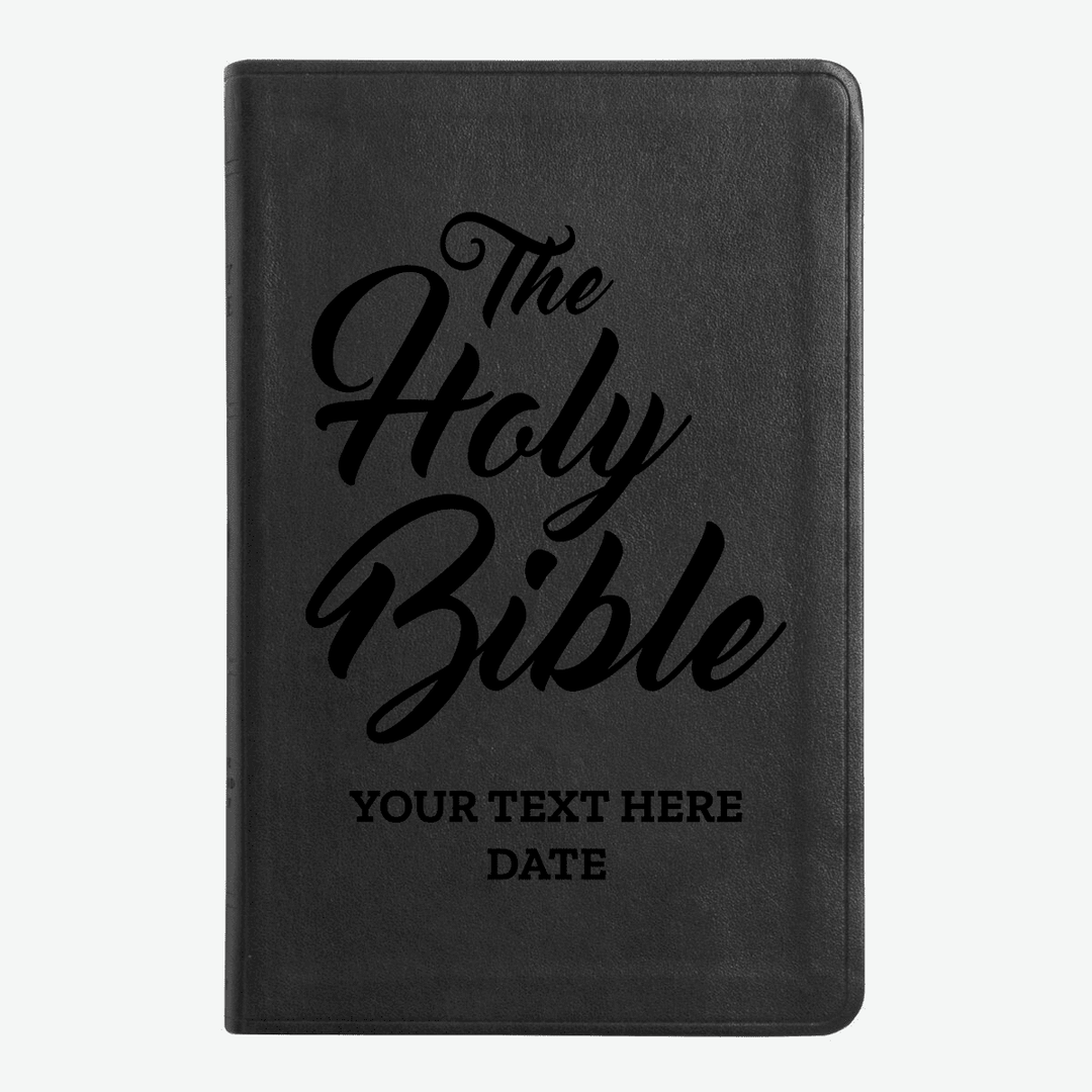 ESV Black Standard Size Thinline Holy Bible Large Print | Name - Shepherds Shelf