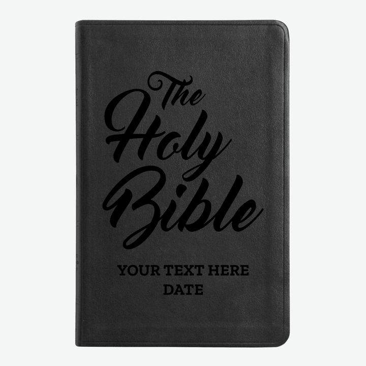 ESV Black Standard Size Thinline Holy Bible Large Print | Name - Shepherds Shelf