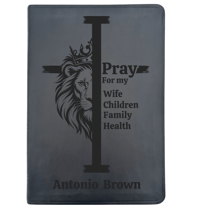 ESV Black Standard Size Thinline Holy Bible Large Print | Regal Lion Cross