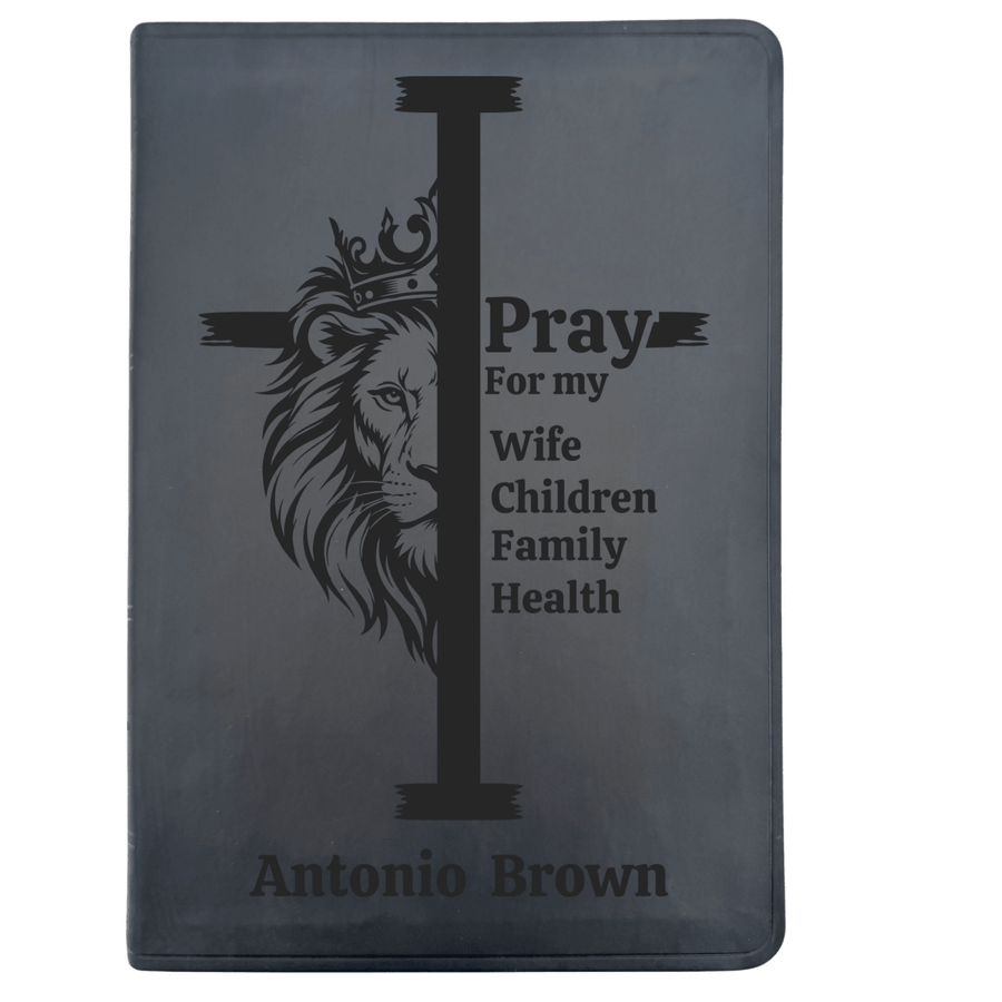 ESV Black Standard Size Thinline Holy Bible Large Print | Regal Lion Cross - Shepherds Shelf