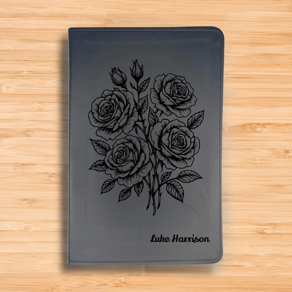 ESV Black Standard Size Thinline Holy Bible Large Print | Roses - Shepherds Shelf