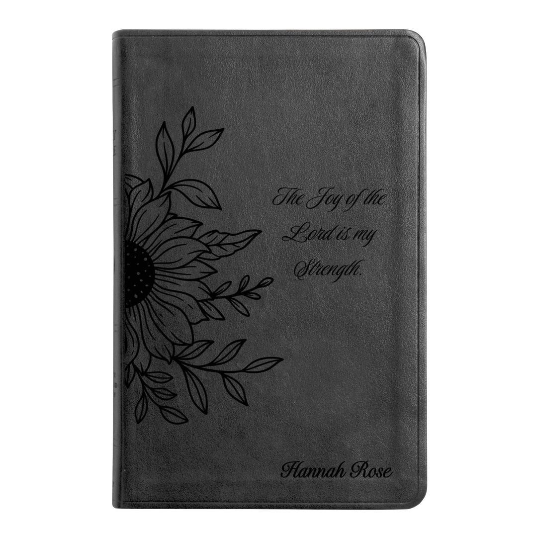 ESV Black Standard Size Thinline Holy Bible Large Print | Sunflower - Shepherds Shelf
