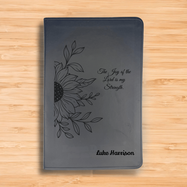 ESV Black Standard Size Thinline Holy Bible Large Print | Sunflower - Shepherds Shelf