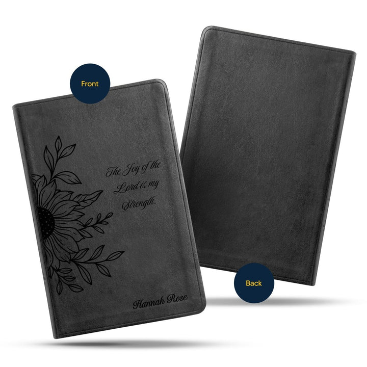 ESV Black Standard Size Thinline Holy Bible Large Print | Sunflower - Shepherds Shelf
