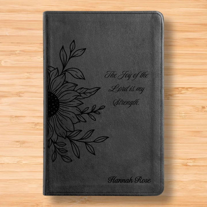 ESV Black Standard Size Thinline Holy Bible Large Print | Sunflower - Shepherds Shelf