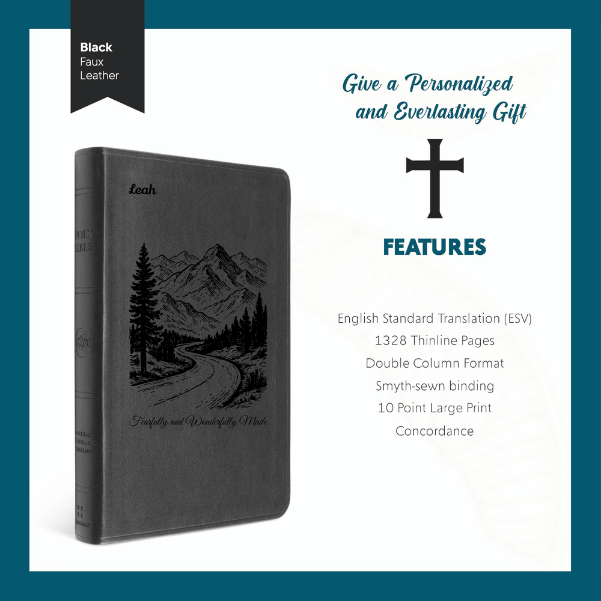 ESV Black Standard Size Thinline Holy Bible Large Print | The Highway of Holiness - Shepherds Shelf