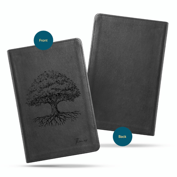 ESV Black Standard Size Thinline Holy Bible Large Print | Tree of Life - Shepherds Shelf