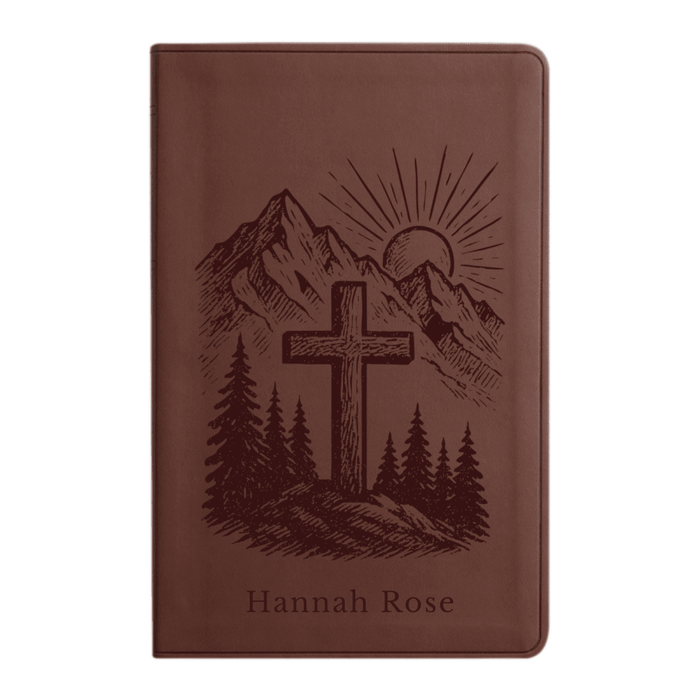 ESV Brown Standard Size Holy Bible Large Print | Cross Collection