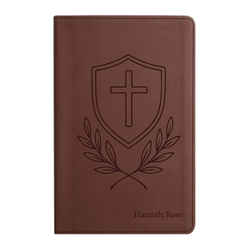 ESV Brown Standard Size Holy Bible Large Print | Cross Collection