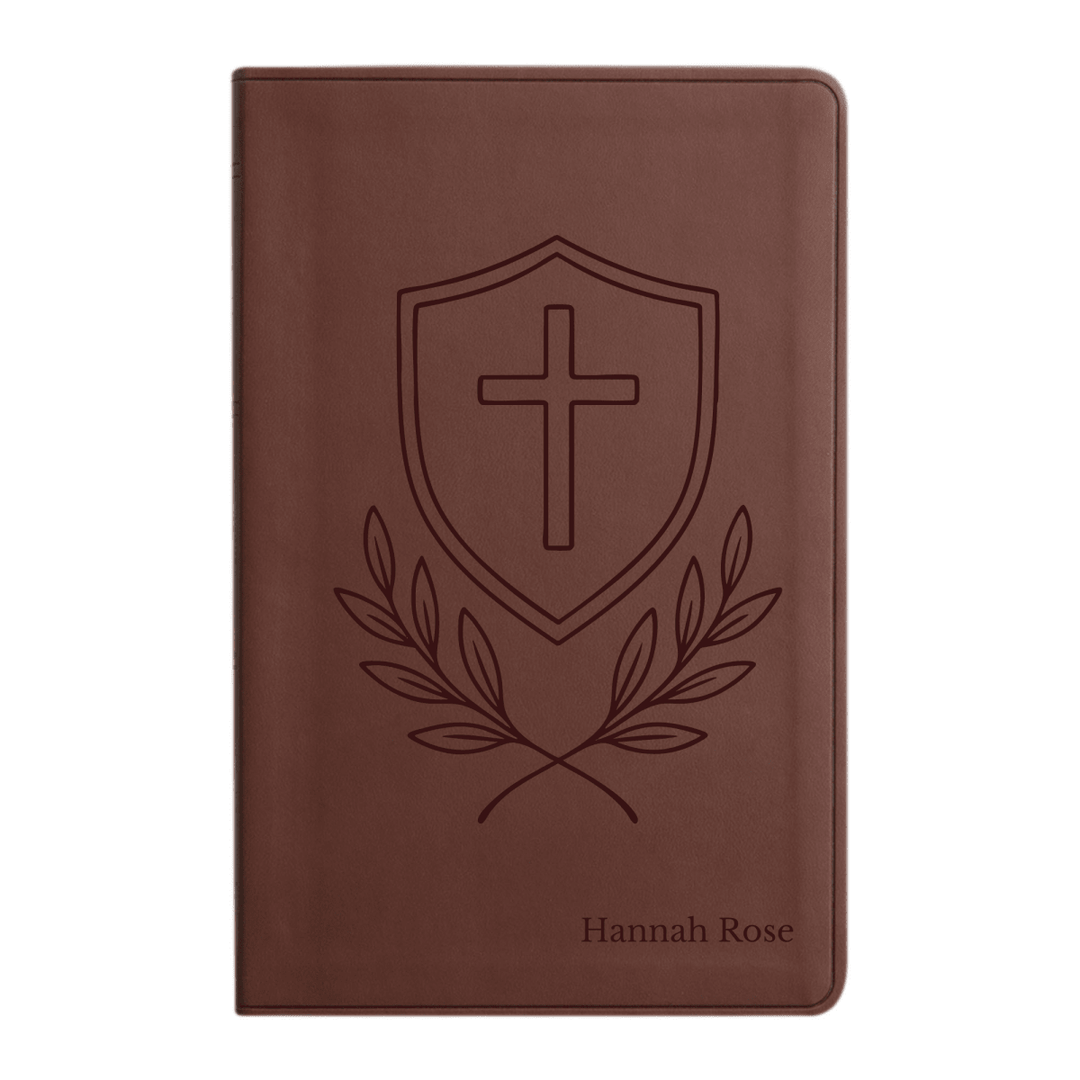 ESV Brown Standard Size Holy Bible Large Print | Cross Collection - Shepherds Shelf