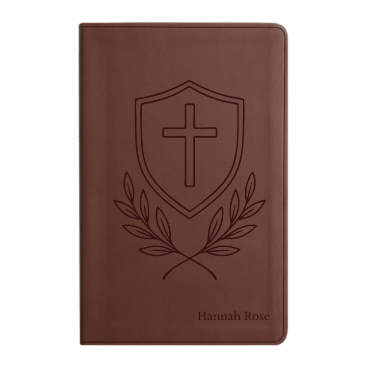 ESV Brown Standard Size Holy Bible Large Print | Cross Collection - Shepherds Shelf