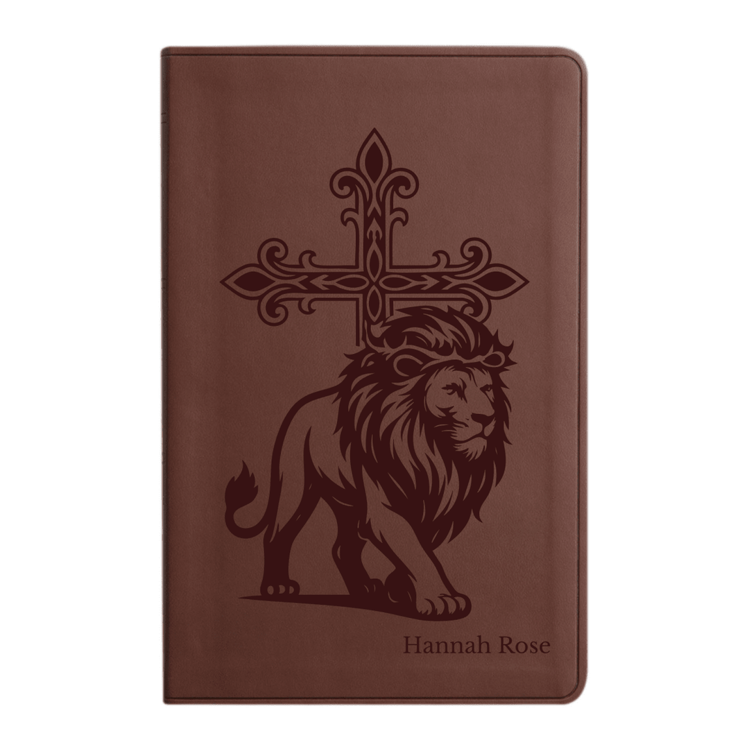 ESV Brown Standard Size Holy Bible Large Print | Cross Collection - Shepherds Shelf