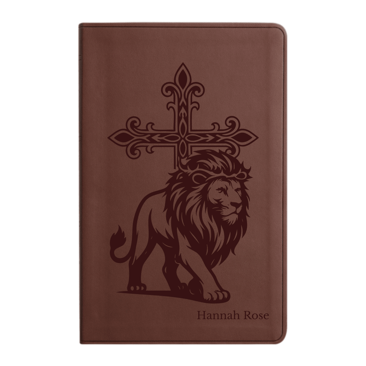 ESV Brown Standard Size Holy Bible Large Print | Cross Collection - Shepherds Shelf