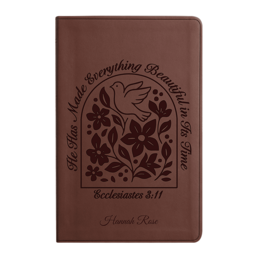 ESV Brown Standard Size Holy Bible Large Print | Ecclesiastes 3:11