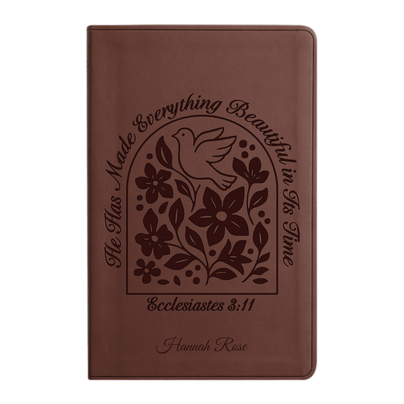 ESV Brown Standard Size Holy Bible Large Print | Ecclesiastes 3:11