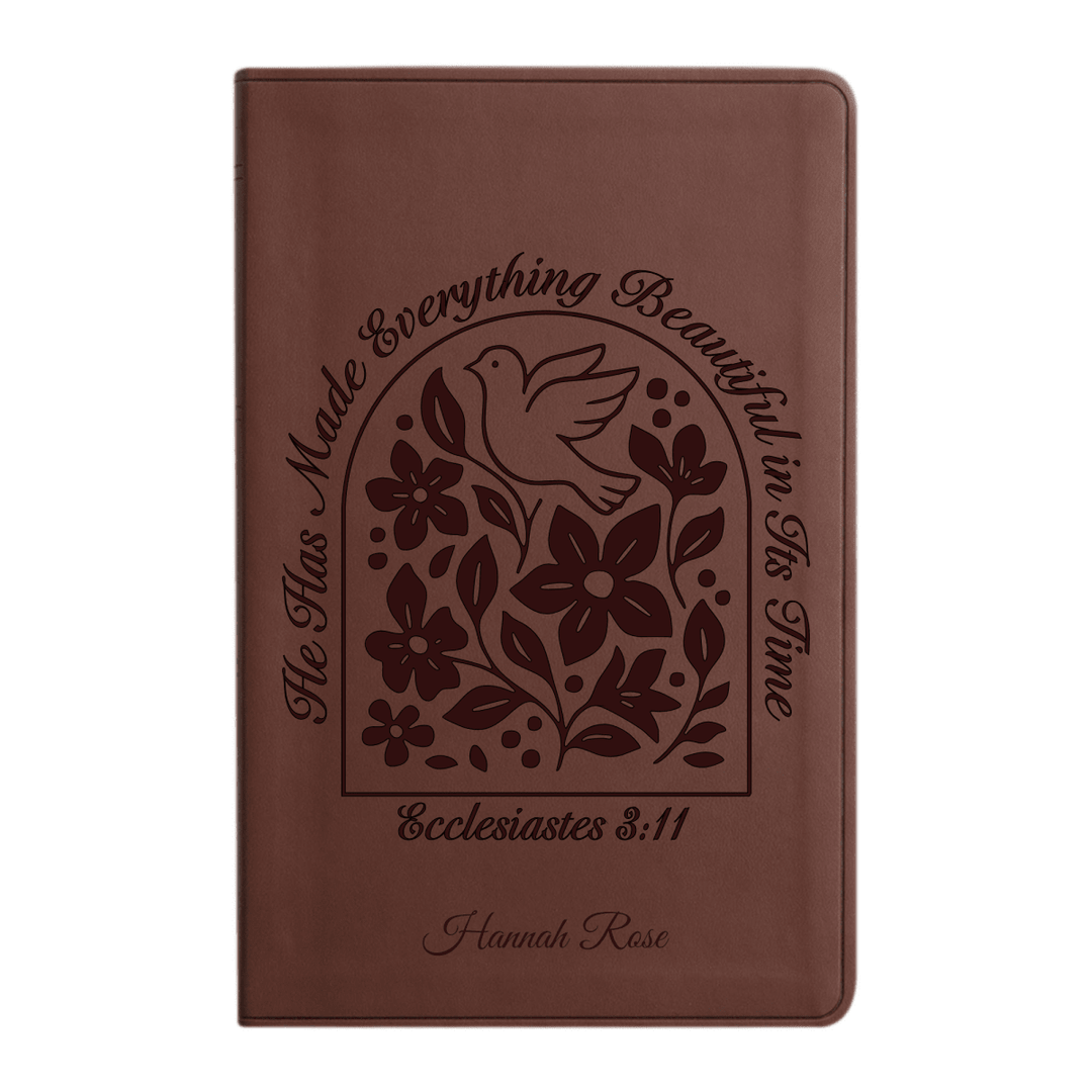 ESV Brown Standard Size Holy Bible Large Print | Ecclesiastes 3:11 - Shepherds Shelf