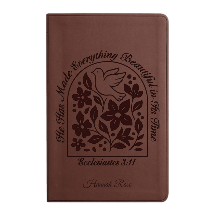 ESV Brown Standard Size Holy Bible Large Print | Ecclesiastes 3:11 - Shepherds Shelf