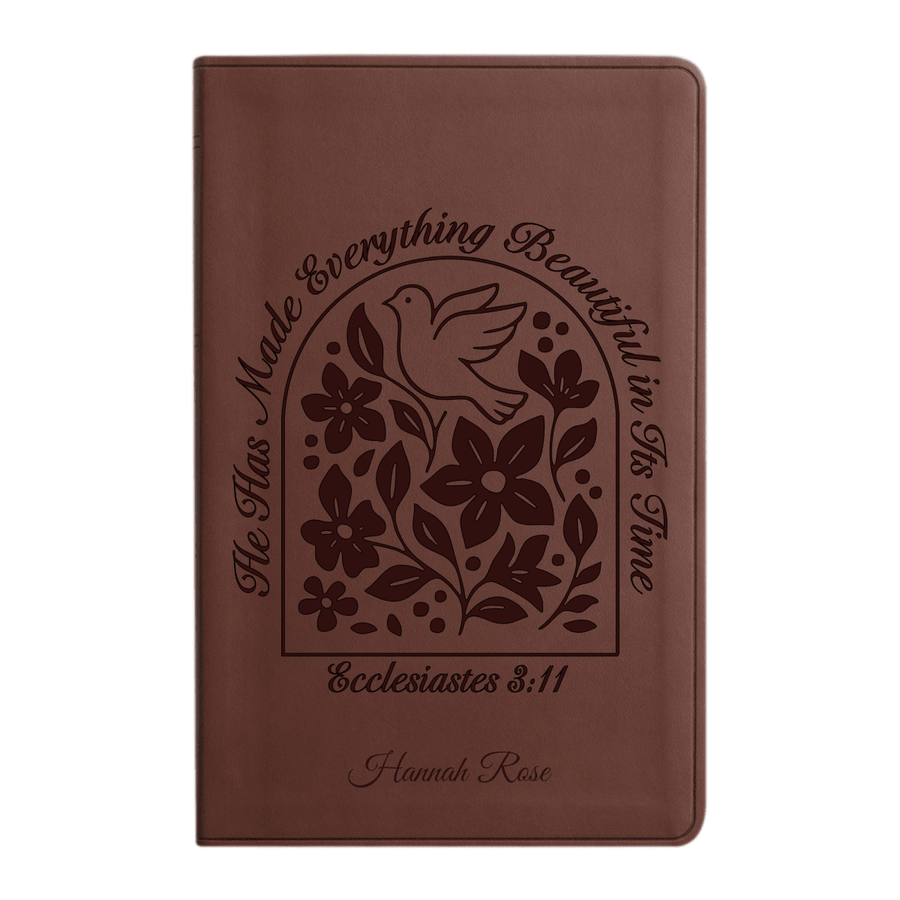 ESV Brown Standard Size Holy Bible Large Print | Ecclesiastes 3:11 - Shepherds Shelf