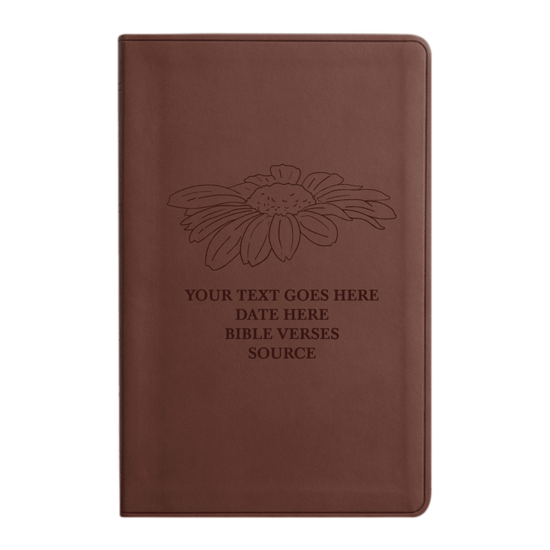 ESV Brown Standard Size Holy Bible Large Print | Floral Collection 1
