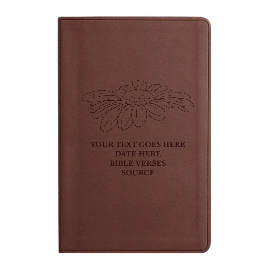 ESV Brown Standard Size Holy Bible Large Print | Floral Collection 1 - Shepherds Shelf