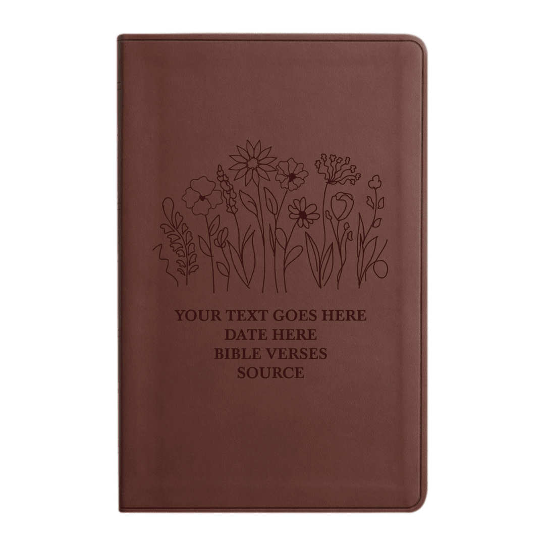 ESV Brown Standard Size Holy Bible Large Print | Floral Collection 1 - Shepherds Shelf