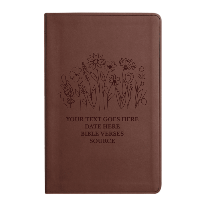 ESV Brown Standard Size Holy Bible Large Print | Floral Collection 1 - Shepherds Shelf