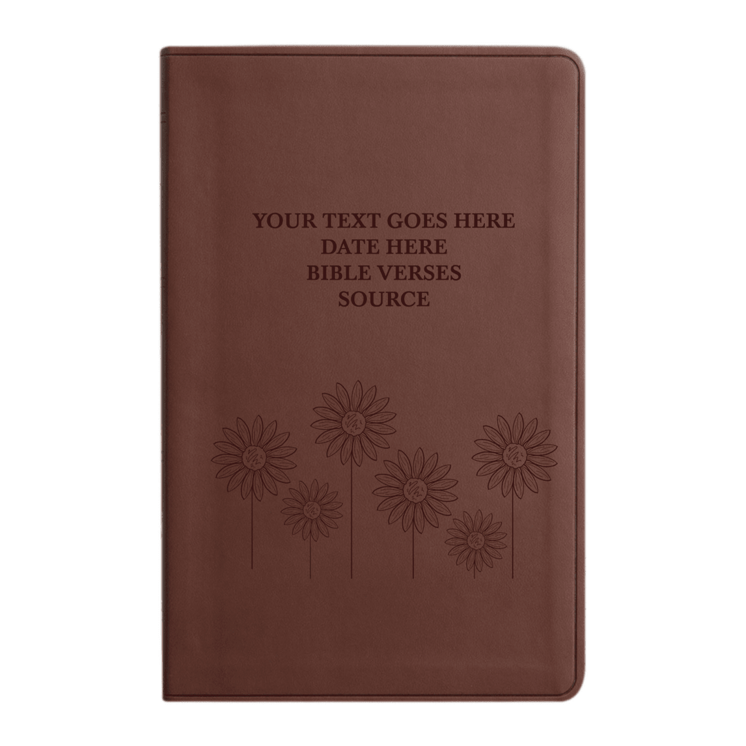 ESV Brown Standard Size Holy Bible Large Print | Floral Collection 1 - Shepherds Shelf