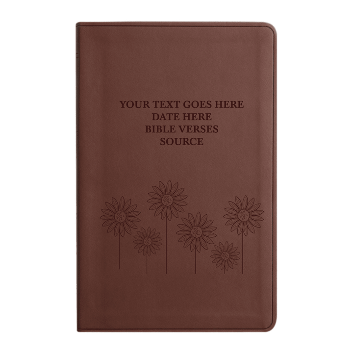 ESV Brown Standard Size Holy Bible Large Print | Floral Collection 1 - Shepherds Shelf