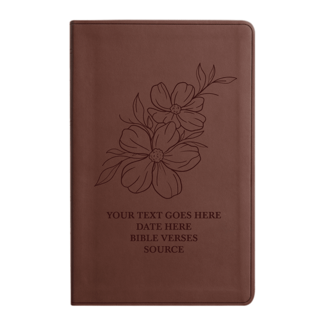 ESV Brown Standard Size Holy Bible Large Print | Floral Collection 1 - Shepherds Shelf