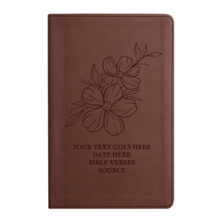 ESV Brown Standard Size Holy Bible Large Print | Floral Collection 1 - Shepherds Shelf