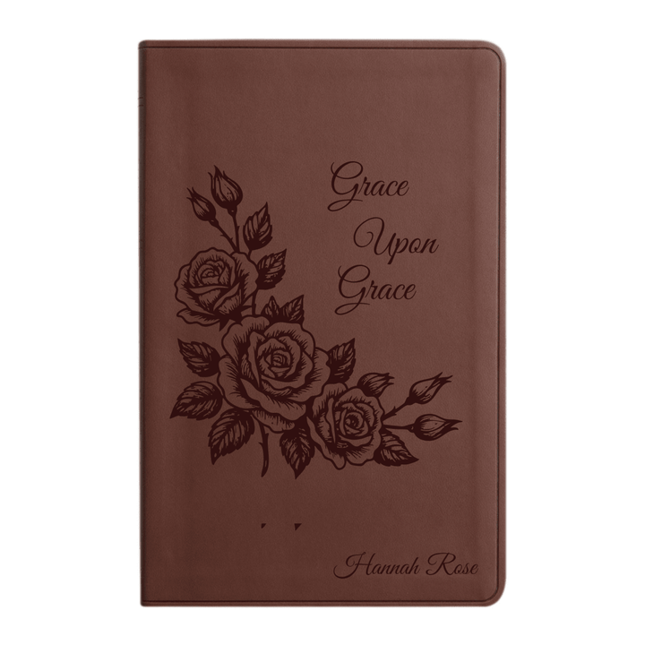 ESV Brown Standard Size Holy Bible Large Print | Floral Collection 2 - Shepherds Shelf