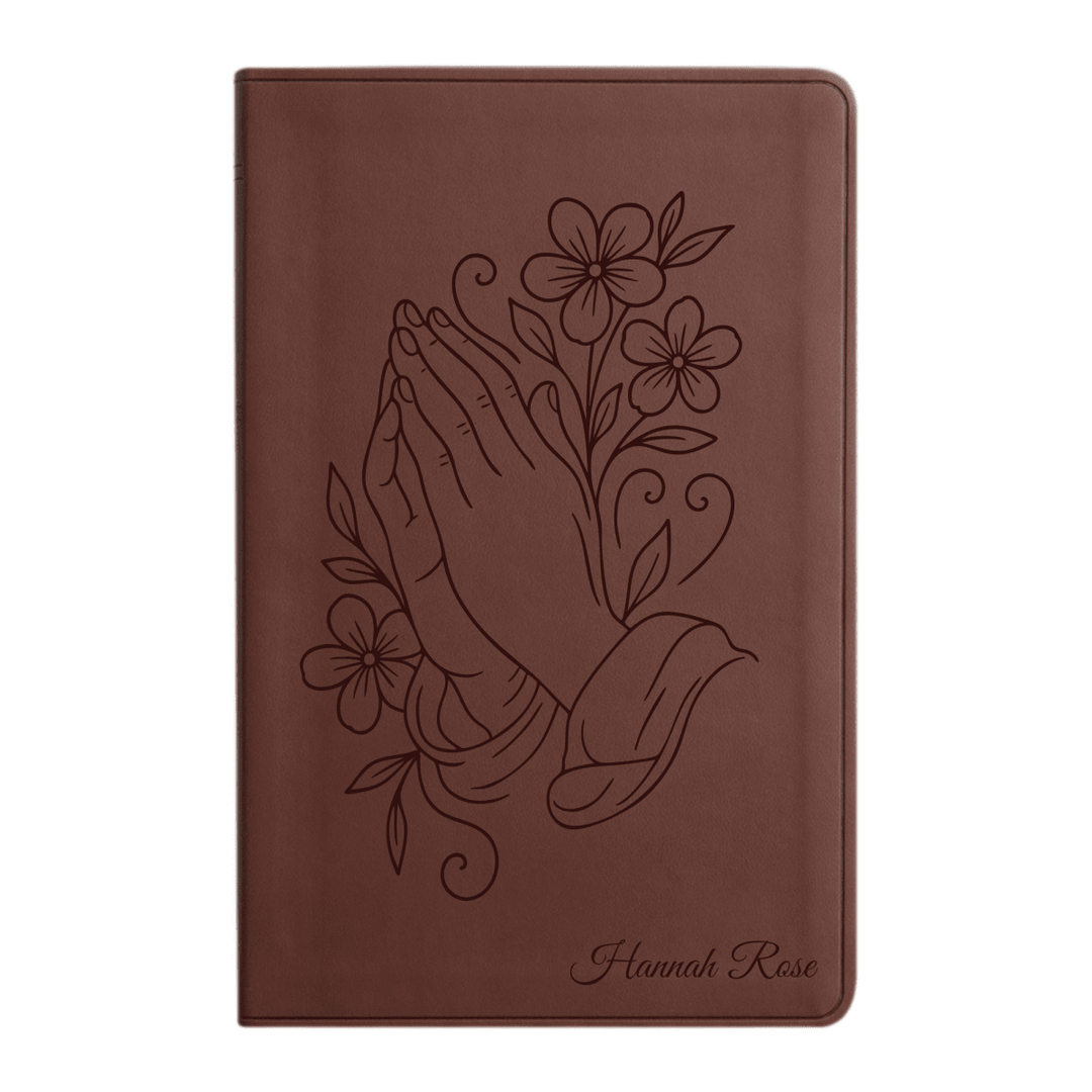ESV Brown Standard Size Holy Bible Large Print | Floral Collection 2 - Shepherds Shelf