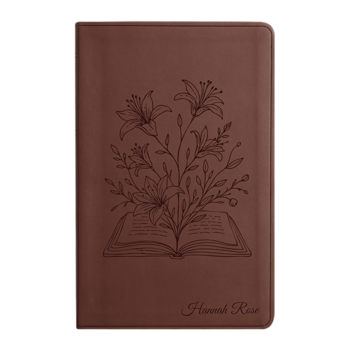 ESV Brown Standard Size Holy Bible Large Print | Floral Collection 2 - Shepherds Shelf