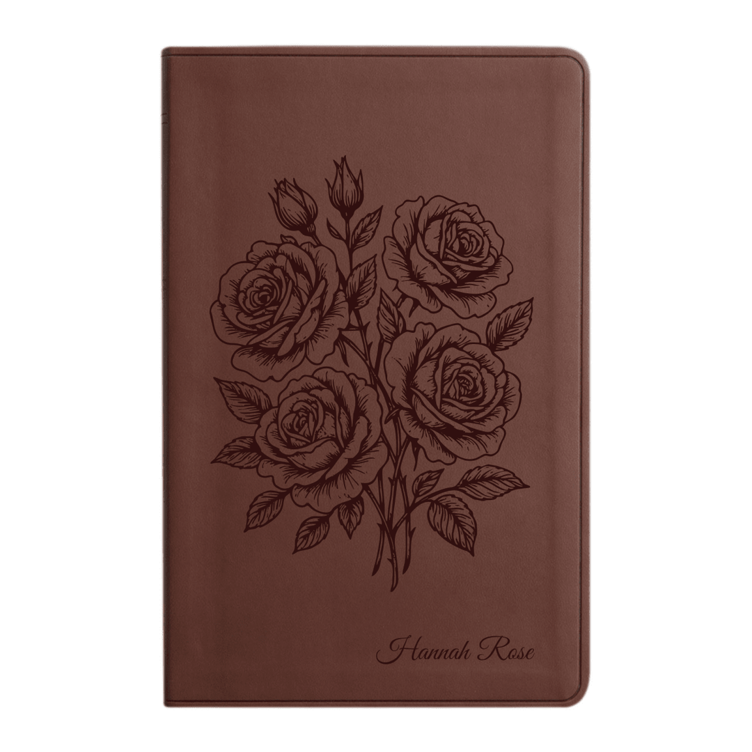 ESV Brown Standard Size Holy Bible Large Print | Floral Collection 2 - Shepherds Shelf