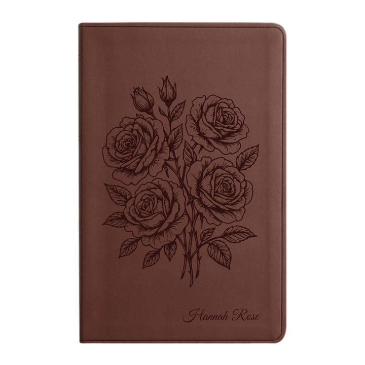 ESV Brown Standard Size Holy Bible Large Print | Floral Collection 2 - Shepherds Shelf