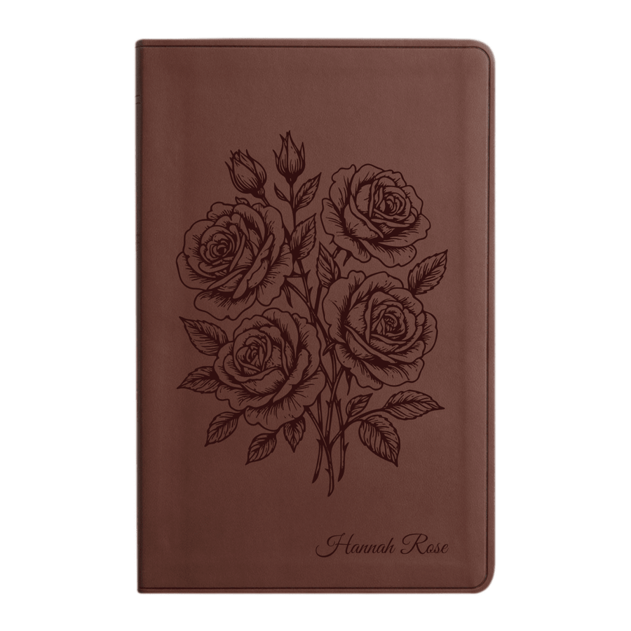 ESV Brown Standard Size Holy Bible Large Print | Floral Collection 2 - Shepherds Shelf