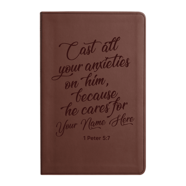 ESV Brown Standard Size Holy Bible Large Print | Live - in - scripture Collection 1 - Shepherds Shelf