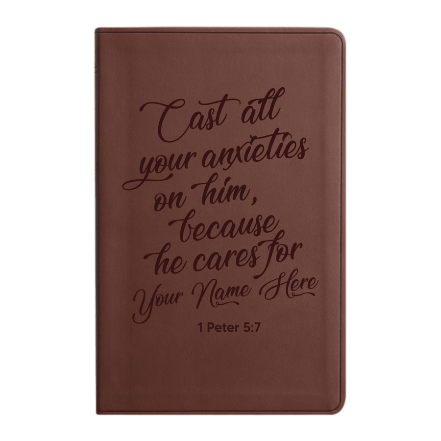 ESV Brown Standard Size Holy Bible Large Print | Live - in - scripture Collection 1 - Shepherds Shelf