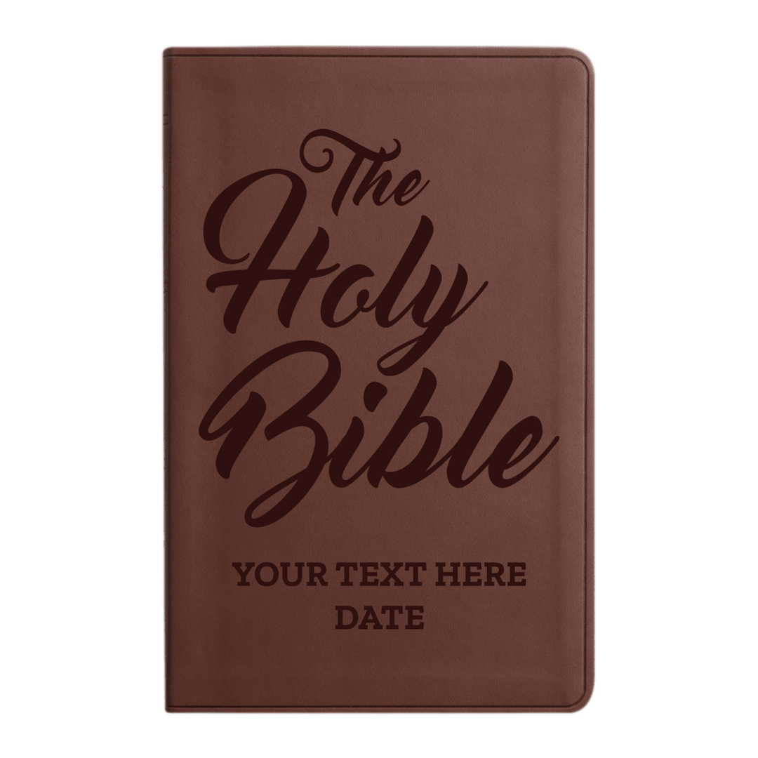 ESV Brown Standard Size Holy Bible Large Print | Name - Shepherds Shelf